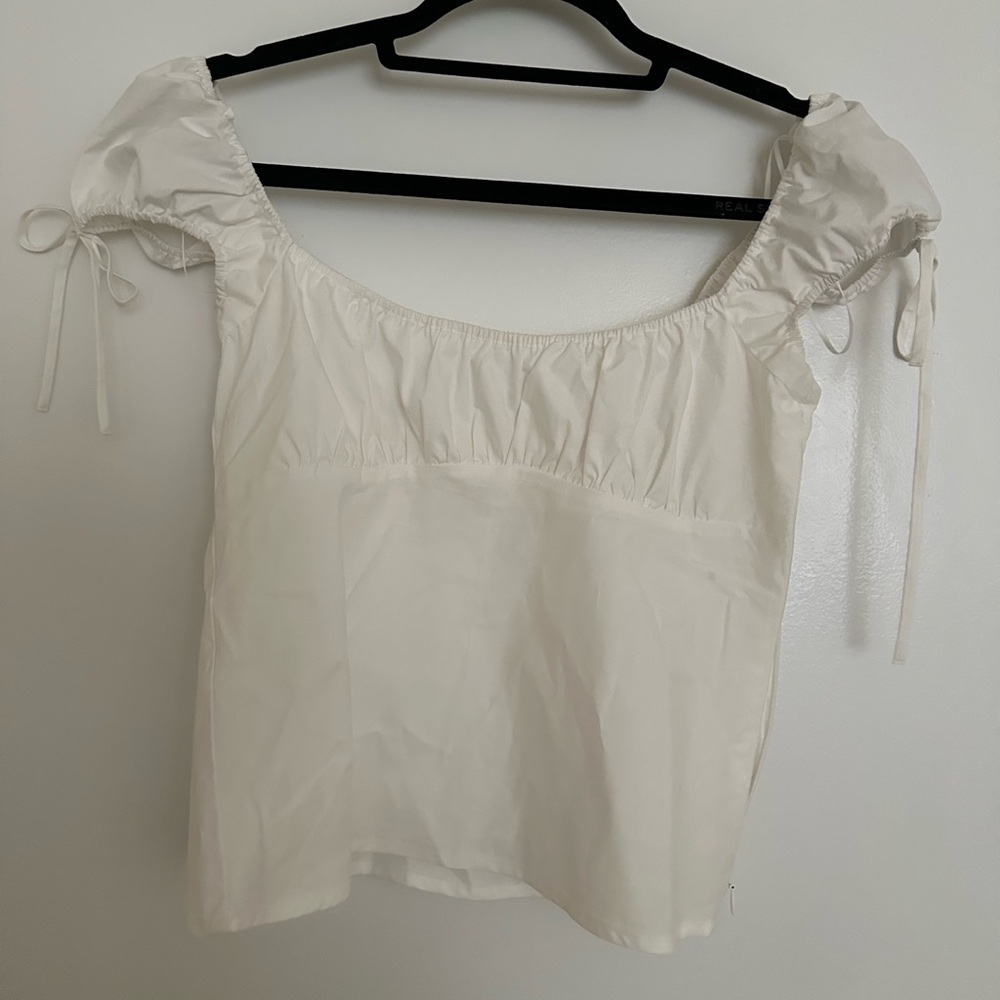 Nordstrom Off-White Gathered Blouse